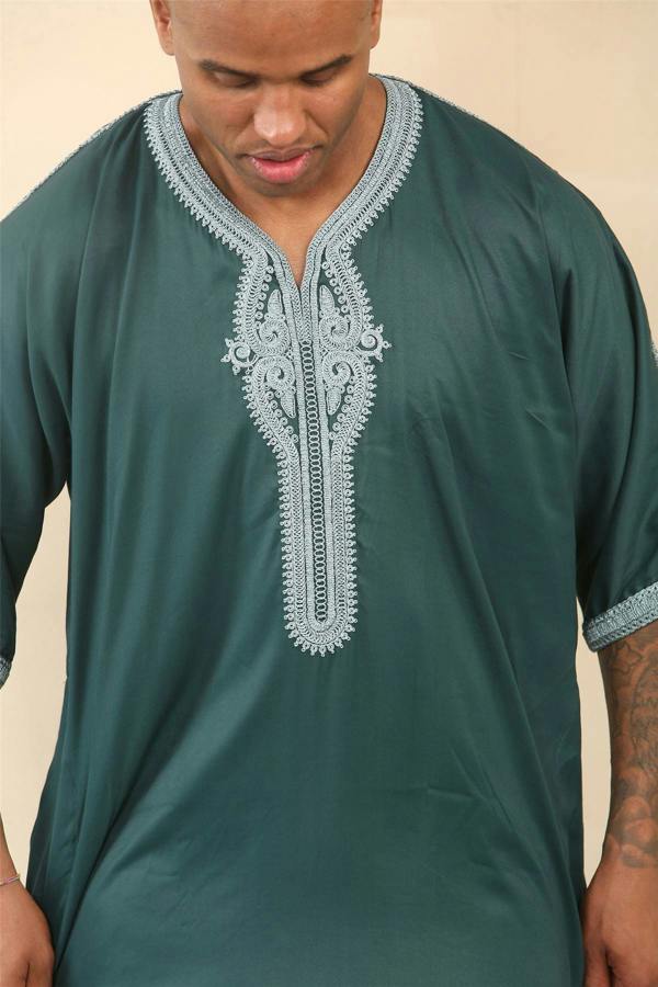 Infinity Leather Men's Moroccan Thobe Jubba Robe Eid Djellaba Gandoura