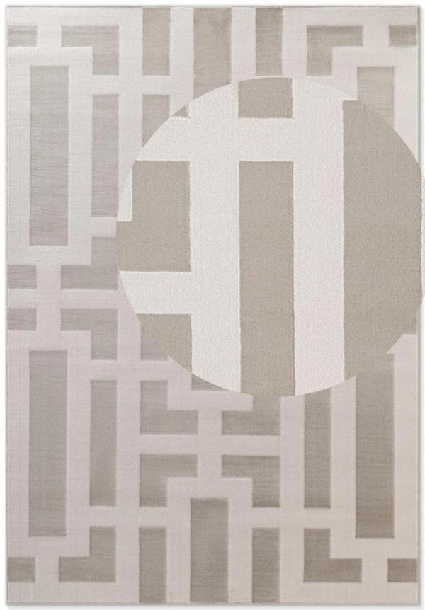 Hanse Home Perles Shortpile Cream Rug – Modern Geometric