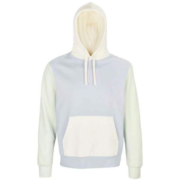 SOLS Unisex Adult Collins Contrast Organic Hoodie - Creamy Blue