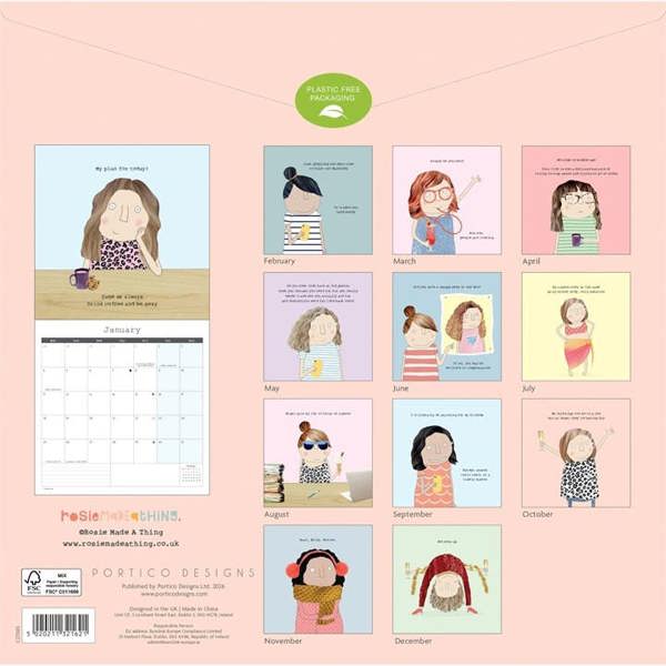 Rosie Made A Thing Calendar 2027, Wall Calendars, Month To View, Humour, Gift