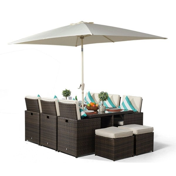Giardino 6 Seater Rattan Cube Dining Set