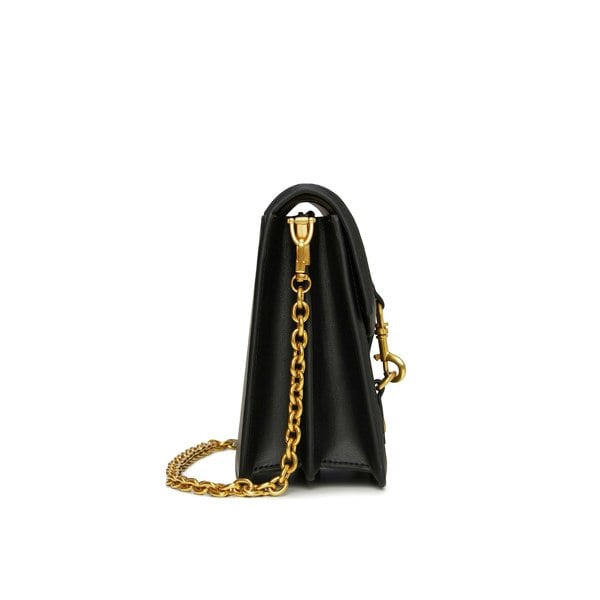 LaBante London Daisy Black Vegan Shoulder & Crossbody Bag