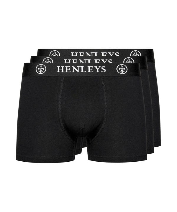 Henleys McBlacken Boxers 3pk Black