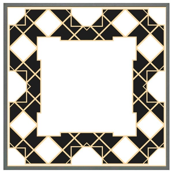 Benjamin Tate Design Art dco diamond border (picture Frame)
