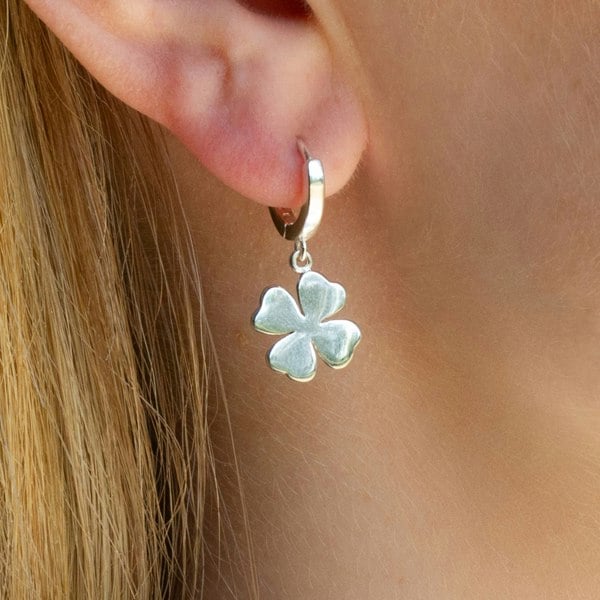 Mylee London Sterling Silver Four Leaf Clover Earrings