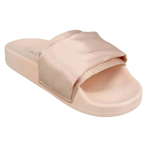 Spot On Ladies Spot On Satin Slider Mules