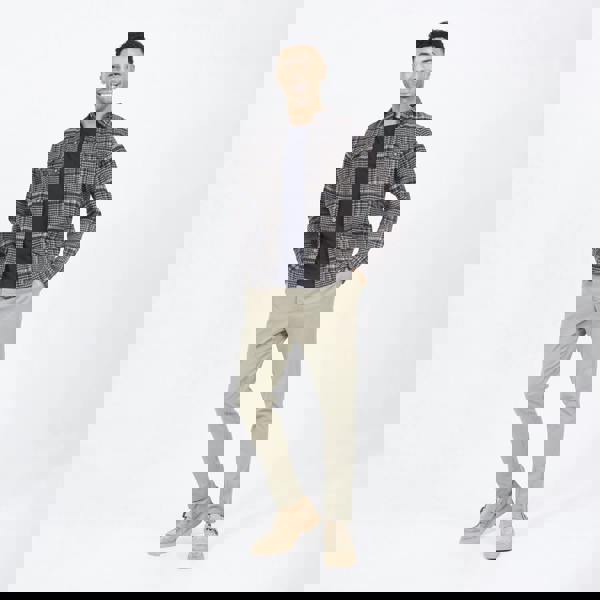 Brave Soul Black Cotton Blend Long Sleeve Check Shirt - Black Image 3