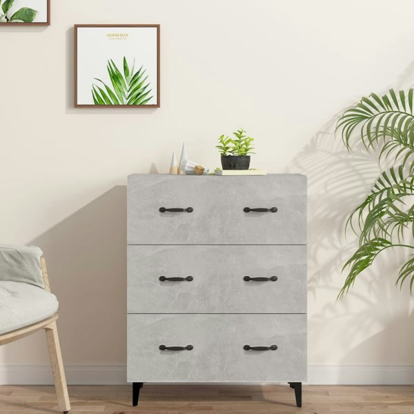 Berkfield Sideboard Concrete Grey 69.5x34x90 cm Engineered Wood