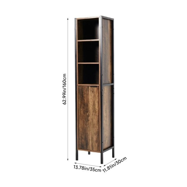 Living and Home 5-tier Tall Single-door Storage Cabinet
