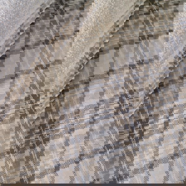 Catherine Lansfield Cosy Sherpa Check Duvet Cover Set Natural