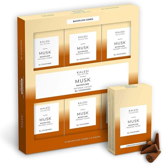 Kalesi Collection Musk Backflow Incense Cones Pack of 6