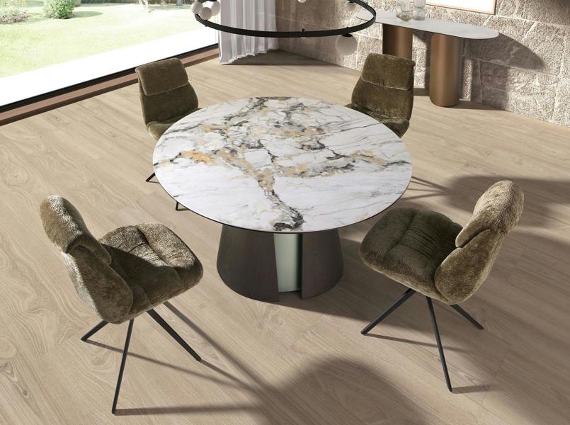 Angel Cerdá Olive green velvet swivel chair 4248