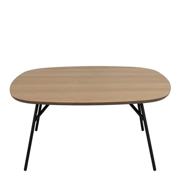 Furniture To Go Caracas Square Coffee Table in Oak and Matt Black