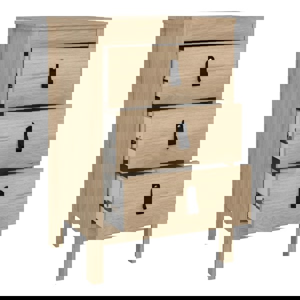 Furniture To Go Barcelona Bedside Table 3 Drawers in Jackson Hickory Oak