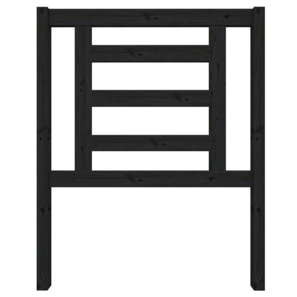 Berkfield Bed Headboard Black 81x4x100 cm Solid Wood Pine