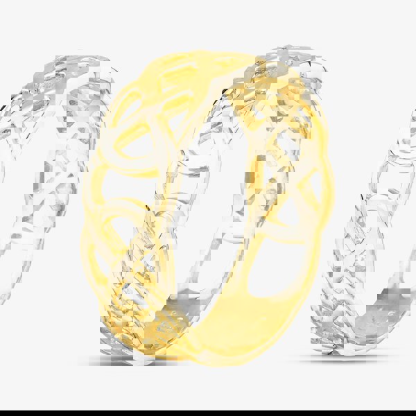 T. H. Baker 9ct Yellow Gold Open Celtic Style Band Ring S1605Y