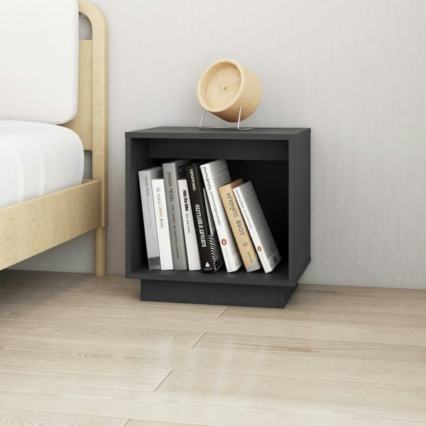 Berkfield Bedside Cabinets 2 pcs Grey 40x30x40 cm Solid Wood Pine