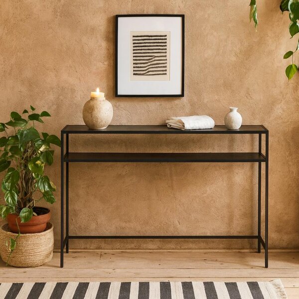 Wyld Haus El Paso Black Metal and Wood Console Table