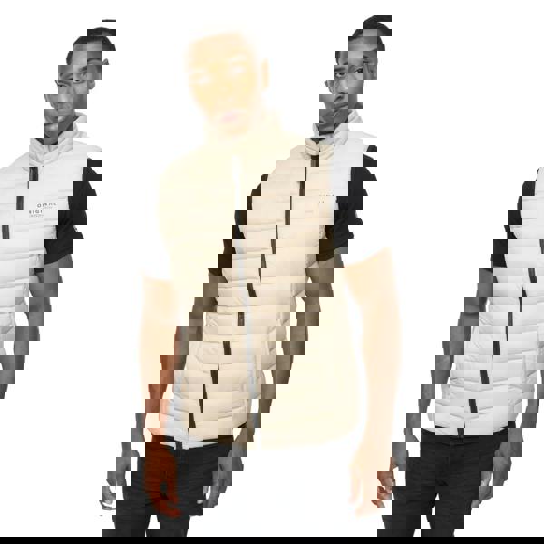 Crosshatch Mens Gattering MVE Quilted Gilet - Stone