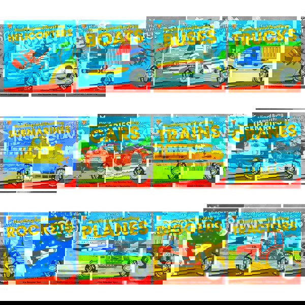 Wheels & Automobiles Collection: 12-Book Set – Educational Kids Books: Wheels, Machines, Boats, Buses & Cars for Fun Learning, Adventure & Creativity