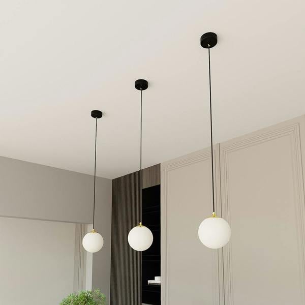 Emibig ROYAL  Pendant lamp 1 x E14  Black, gold with White Shade