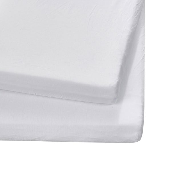 Kinder Valley 2 Pack Compact Cot Sheets White