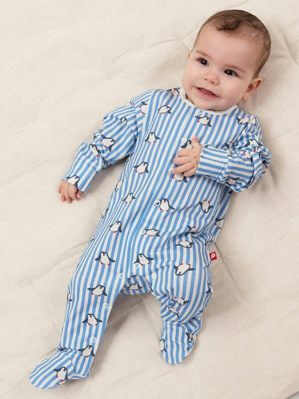 Kite Baby Organic Penguin Parade Sleepsuit