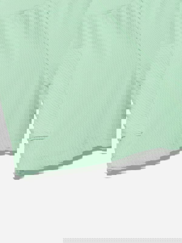 Converse Girls Wide Waistband Rib Shorts in Green