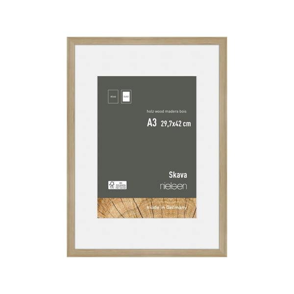 nielsen Skava White Wooden Picture Frame with White Mount
