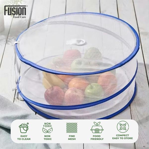 Fusion Food Care Collapsible Pop Up Food Covers 3 Pack Fine Mesh Food Tent Protectors for Kitchen, BBQs, Picnics, Camping & Outdoor Dining