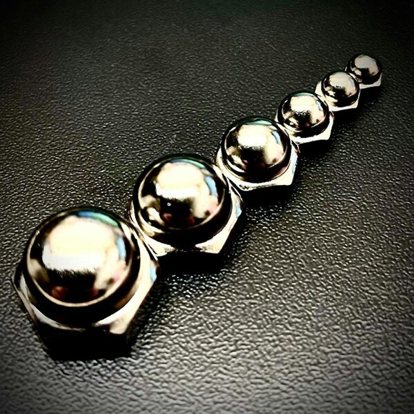 Fixaball Dome Nuts Low Type Zinc BZP 40 Pack Assortment M4 - M12