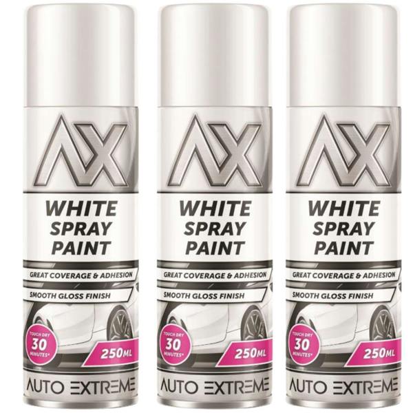 Auto Extreme 3X Auto Extreme White Gloss Spray Paint 250ml