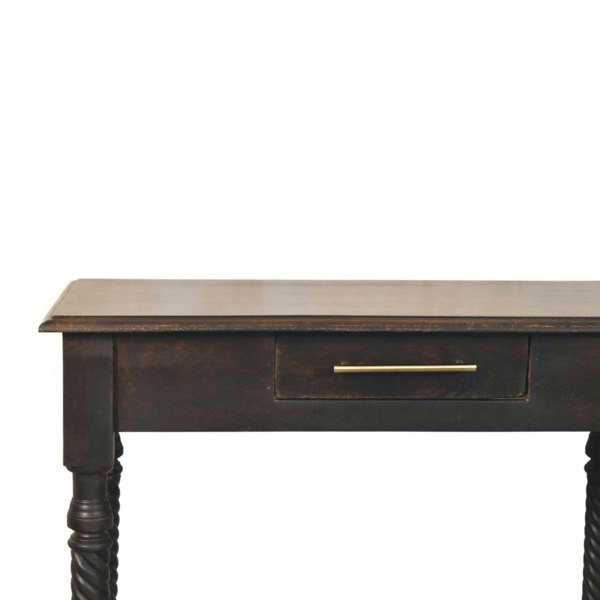 Artisan Furniture Solid Wood Cordelier Turned-Leg Writing Desk
