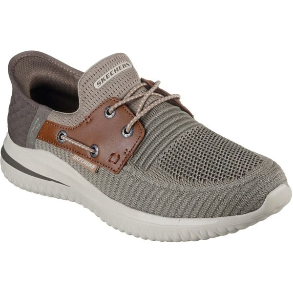 Skechers Delson 3.0 Roth Textile Men's Taupe/Brown Trainers
