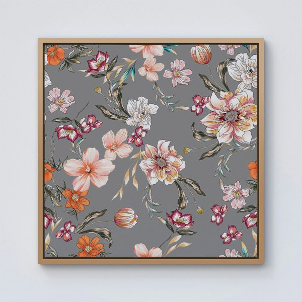 Warren Reed Peony, Lily, Tulip, Daisy Colorful Framed Canvas