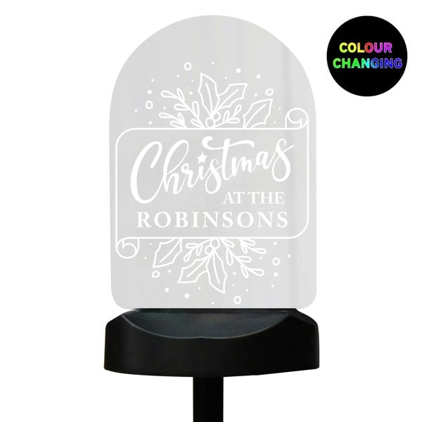 Personalised Memento Company Personalised Family Christmas Outdoor Solar Light