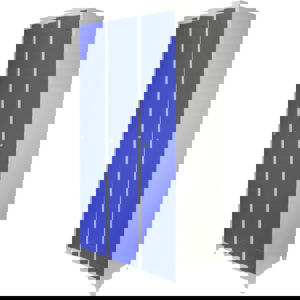 Monstershop Metal Storage Lockers - Three Doors Wide, Blue