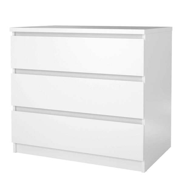 Wyld Haus Budapest White Wooden Storage Chest 3 Drawers