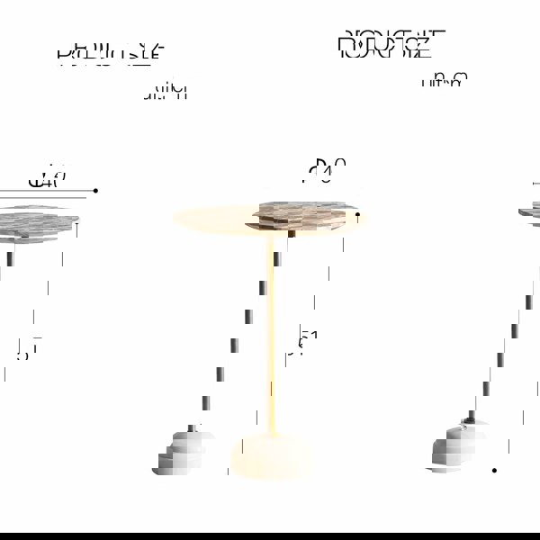 Cameron Side Table, Marble-Weilai Concept