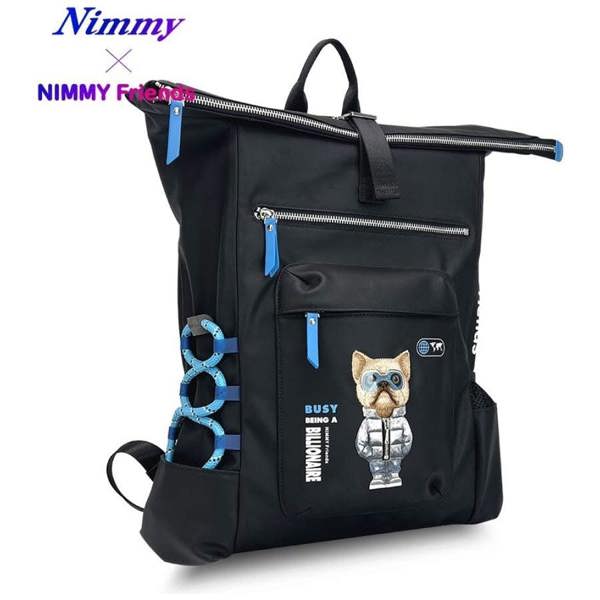 Nimmy Friends Glasses Cool Cat Laptop Backpack Black - N-KM-DNBB-01