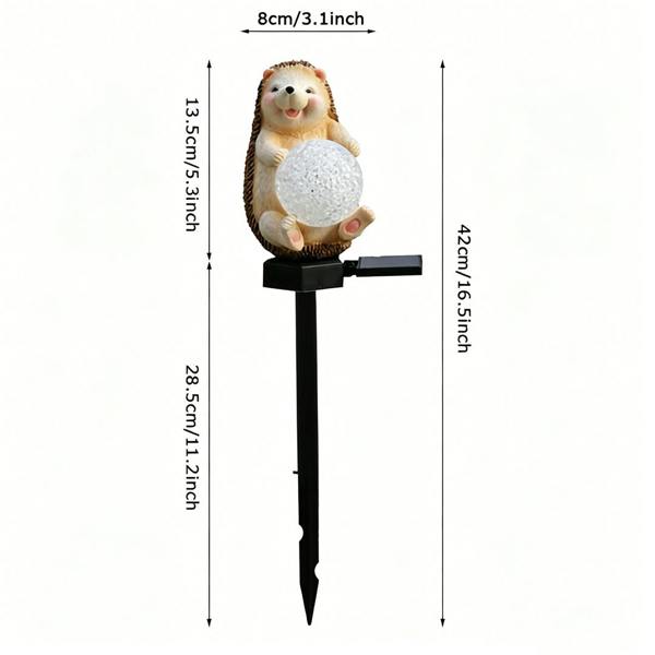 Leaper Outdoor Solar Hedgehog Ground Plug Light
