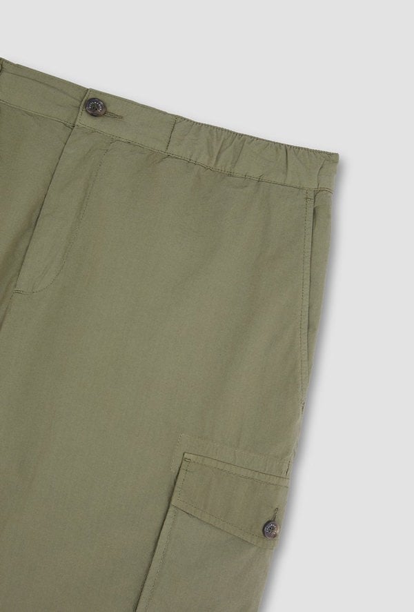 Paul & Shark Men's Cargo Bermuda in Ultralight Poplin Cotton Shorts - Green