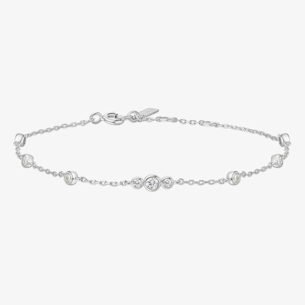 Ania Haie Miss Dainty Sterling Silver Multi Cubic Zirconia Bracelet B065-03H