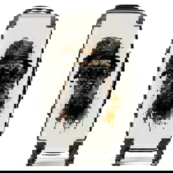 Warren Reed Border Terrier Dog Splashart Suitcase