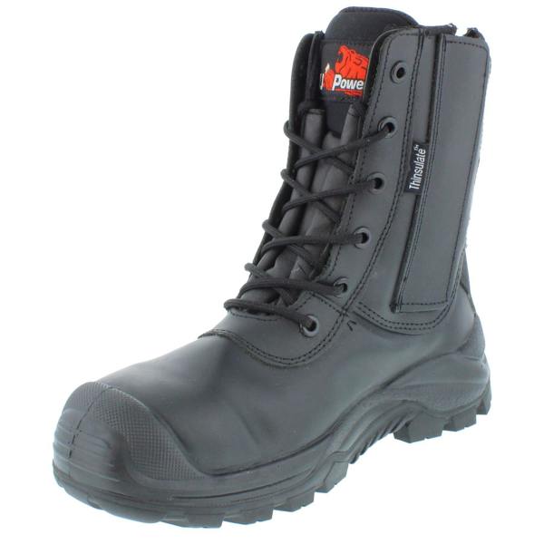 U-Power Leopard Leather Work Hi Leg Vibram Lace Up Toecap Midsole Work Boots