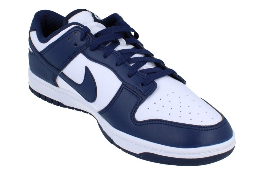 Nike Dunk Low Retro Mens Trainers Hf5441  107 - White Midnight Navy 107 - Photo 3