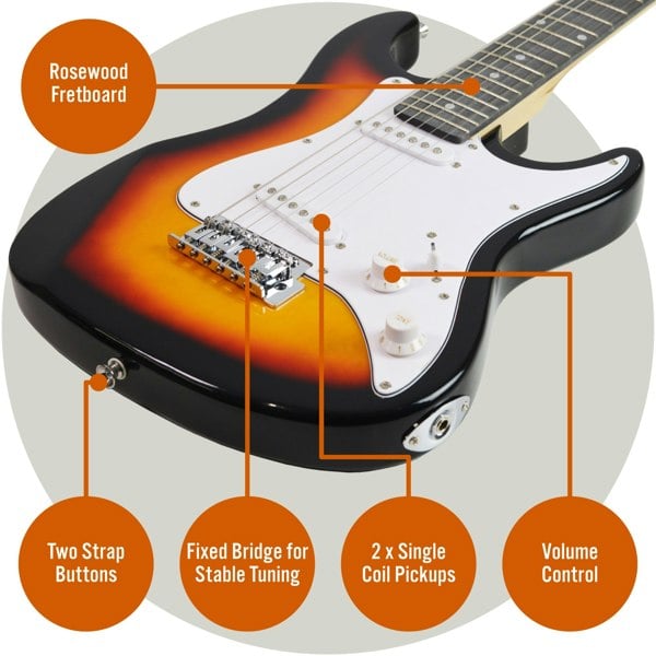 3rd Avenue 3/4 Size Electric Guitar Pack with Amp#Colour_Sunburst