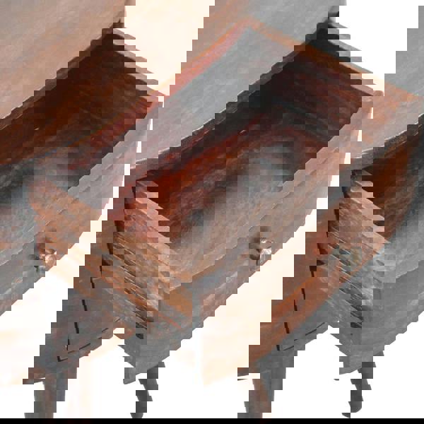 Artisan Furniture Light Walnut Rounded Bedside Table