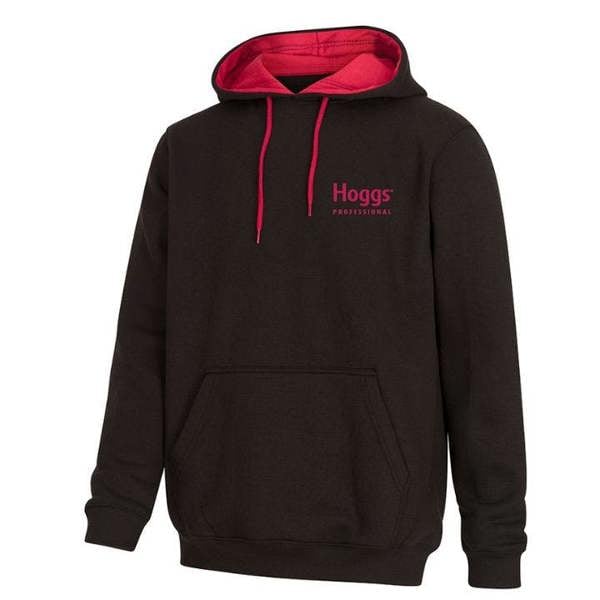 Black Hoggs of Fife Professional Hoodie with red hood