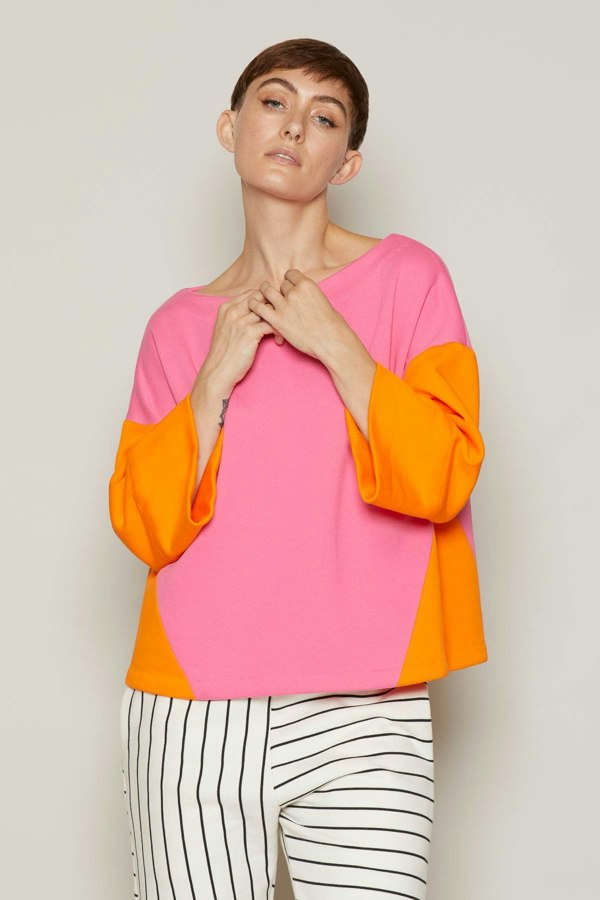 Bo Carter Debbie Top - Pink & Orange